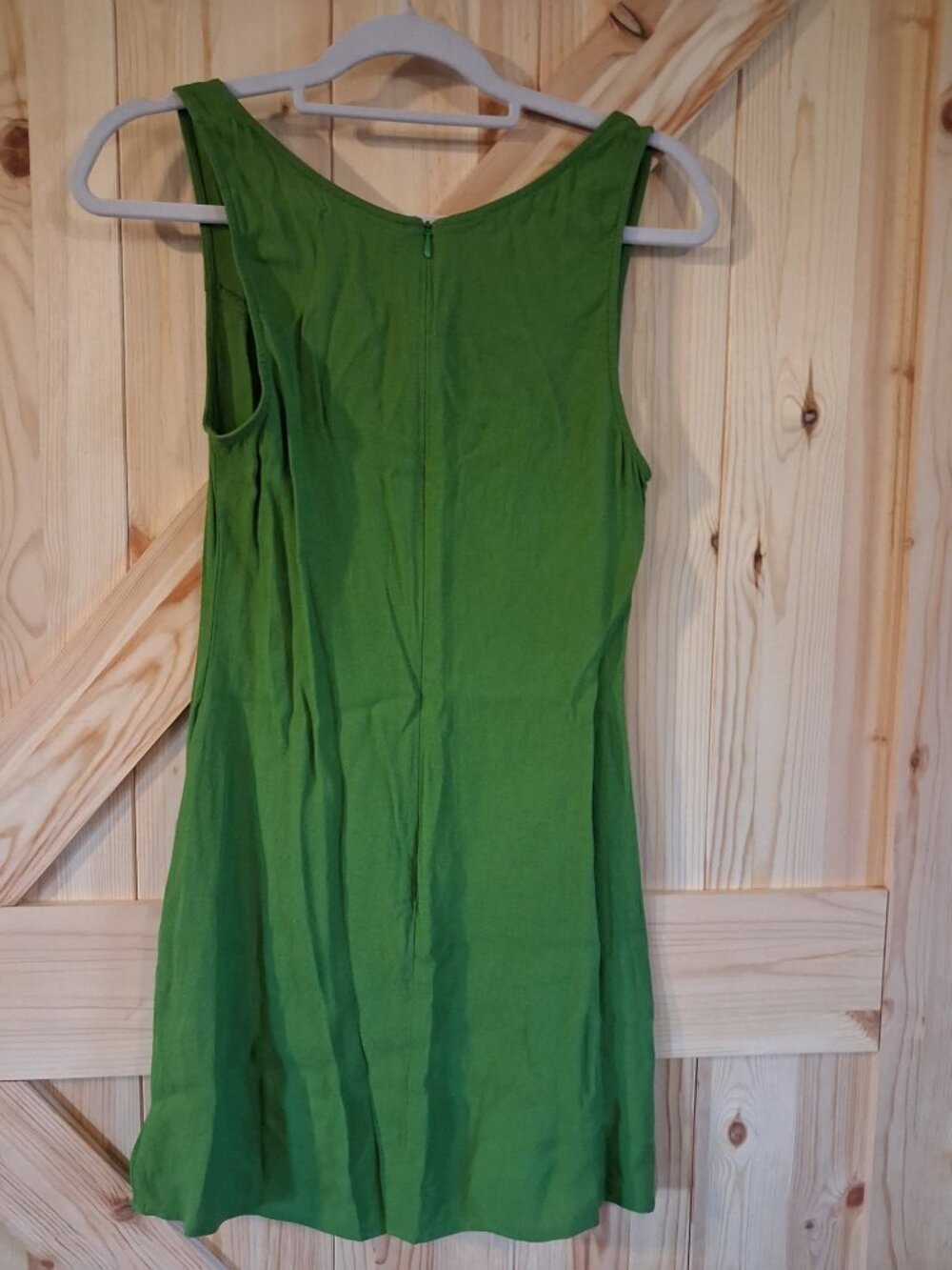 Reformation Green Sleeveless Midi Dress Size 8 Rayon Viscose Fit Flare